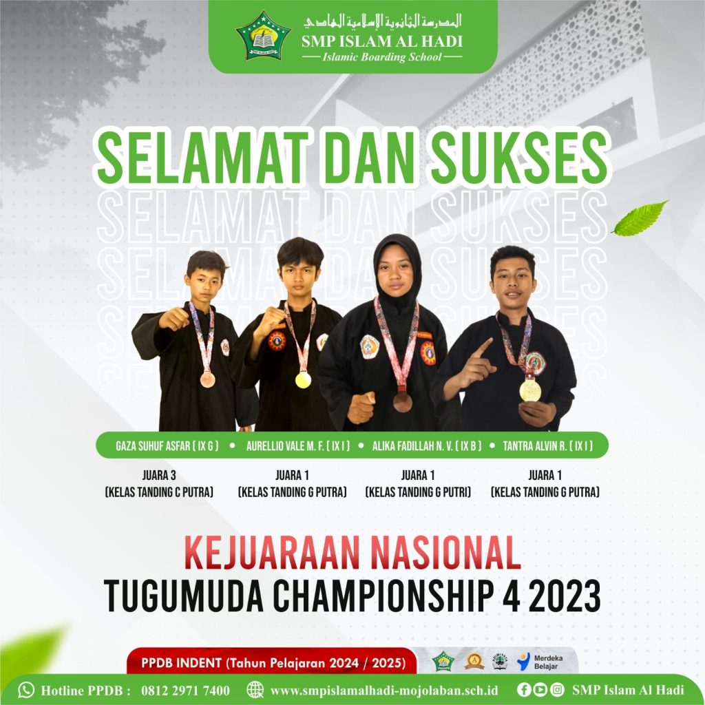 Tim Tapak Suci SMP Islam Al-Hadi Raih Juara di Kejurnas Tugumuda Champions 4 