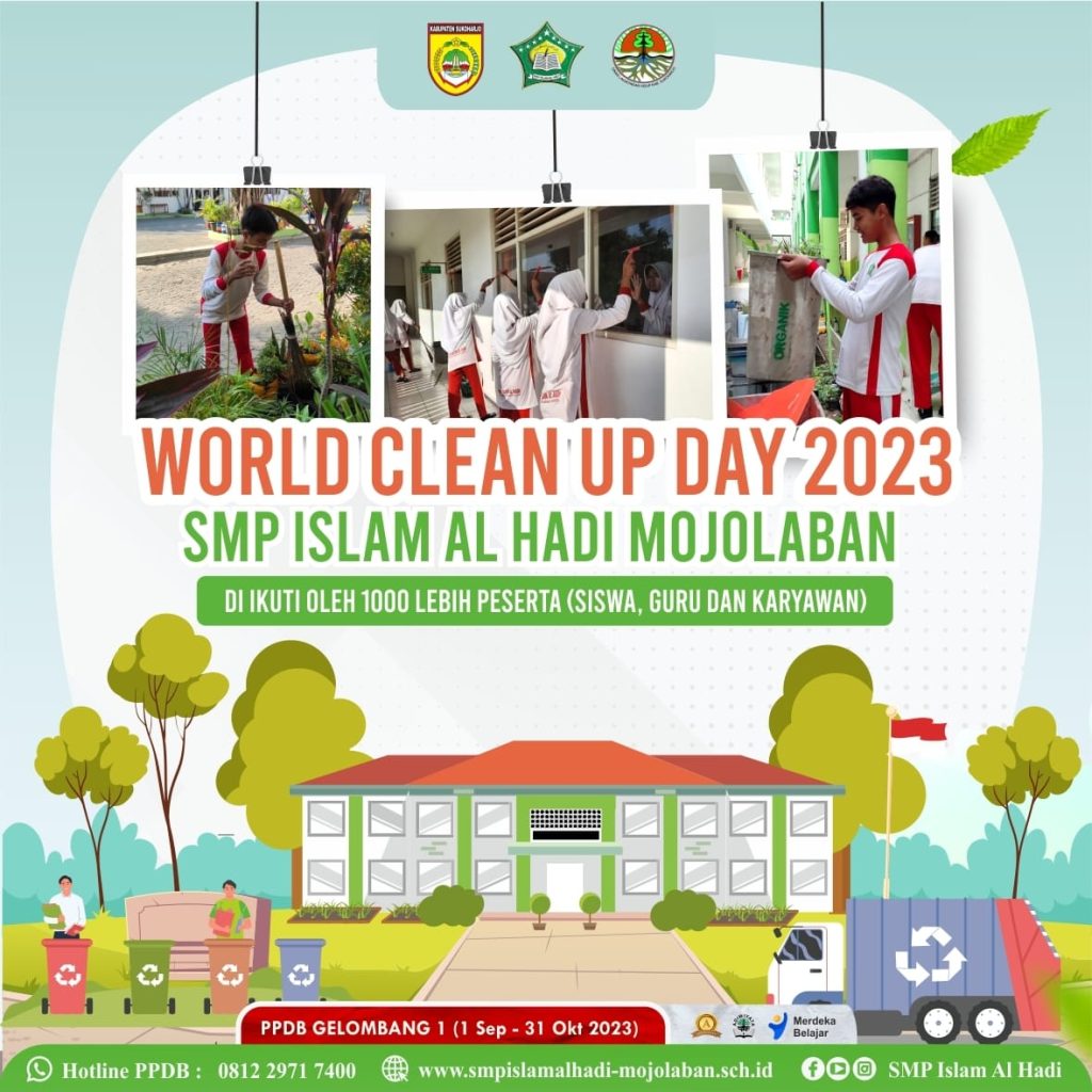 Semarak World Cleanup Day di SMP Islam Al Hadi
